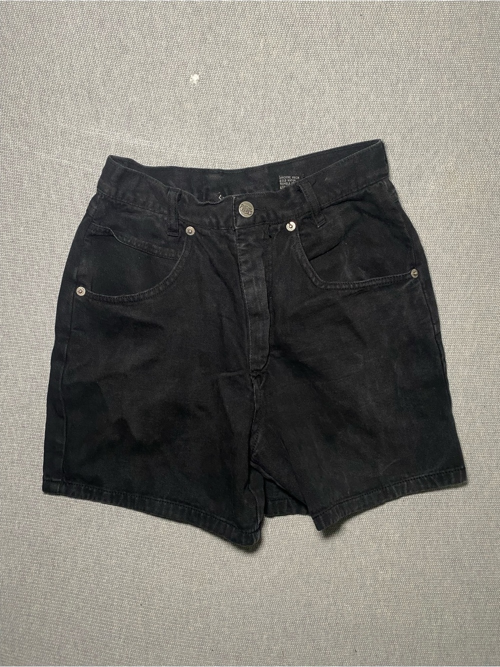 Route 66 vintage black cotton denim shorts Juniors size 3/4